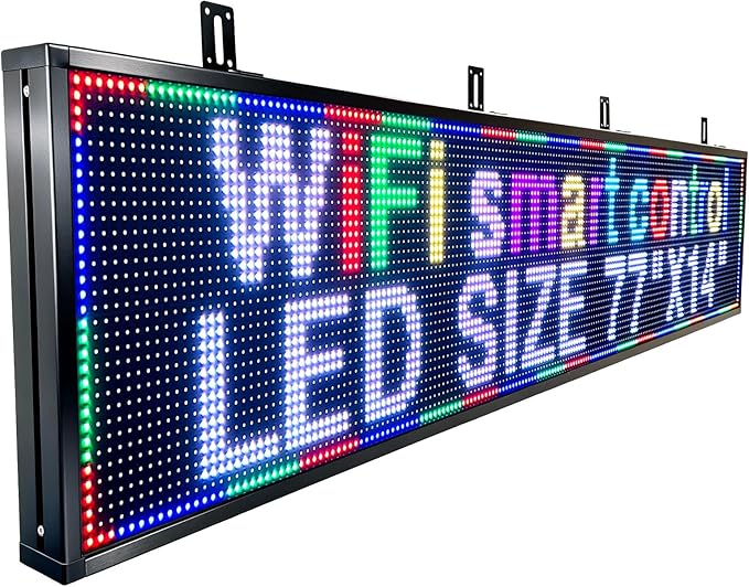 P10(77" * 14") Digital Led Car Signs For Window Matrix Panel Screen Panel Ticker Message Board Message Board Display Menu Board Electronic Board For Business
