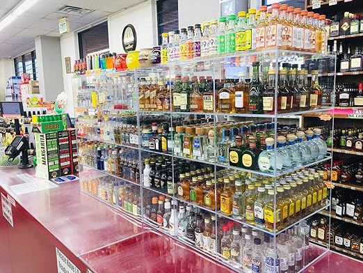 Commercial Retail Display for Mini Sampler 50ml Liquor Shot Airplane Bottles Nips Rack Also Any Other Point of Sale Items 12 Section