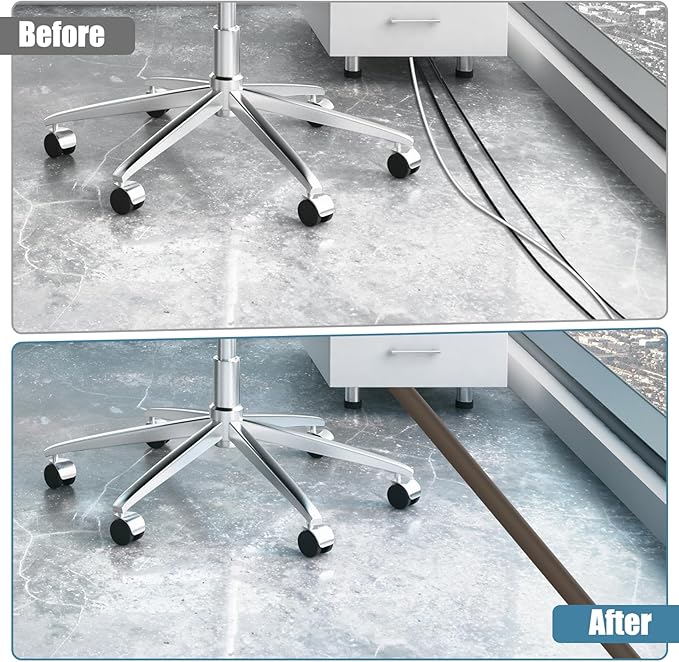 Floor Cord Covers for Wires 10FT Cable Hider Wire Cover Self Adhesive Cord Hider Floor for Offices, Homes, Workshops, Warehouses Cable Cavity 0.39" W x 0.27" H