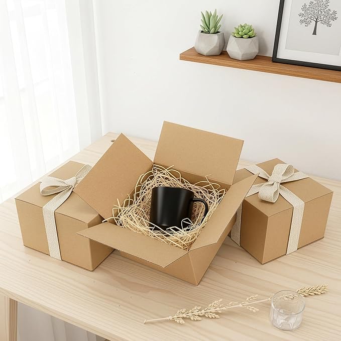 EdenseeLake 40 Pack 6x6x4 inches Shipping Boxes Small Cardboard Boxes for Packing, Moving, Mailing, Brown