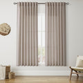 Nanspring Ecru 63 Inch Curtains for Living Room Linen Blend Luxury Light Filtering Semi Sheer Curtain Back Tab Rustic Decor Natural Farmhouse Elegant Boho Drapes for Bedroom 52x63, 2 Panels