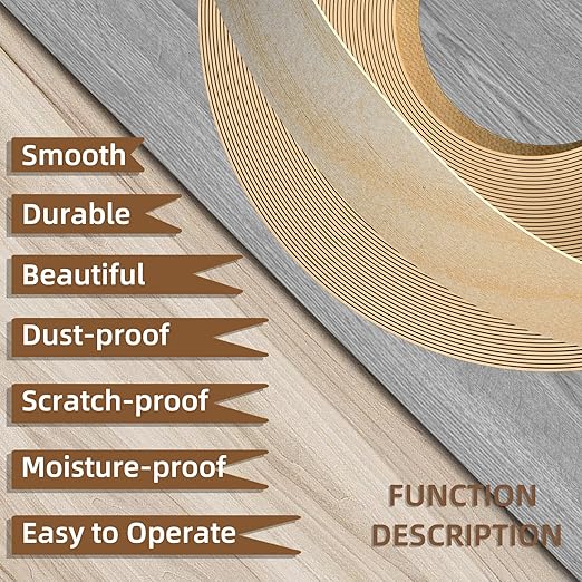 GSCIT Club Birch Edge Banding, 3/4 inch x 250ft roll of Veneer Edge Banding Preglued Flexible, Real Wood Tape Banding