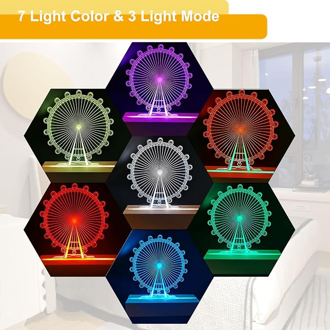 7.08 inch Rectangle Display Pedestal, Colorful Rectangle Led Lights Display Base, Crystal Wooden Lighted Base Stand for Acrylic, Crystal, Night Light, Glass Resin Art