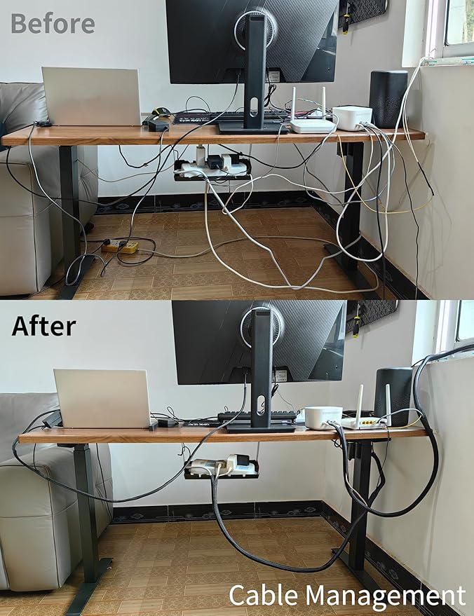 Cable Management Split Wire Loom Sleeve - Cord Hider & Protector for Desk, Pet Chew Proof, Wire Cover Organizer, Flexible Tube for Wires and Cables (1 Inch 12FT, Black)