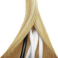 6.6ft - 1 inch Gold Cable Sleeve, Cable Organizer for Desk PC TV Computer, Wire Protector Cable Wrap Cover, Cord Management for Home Office