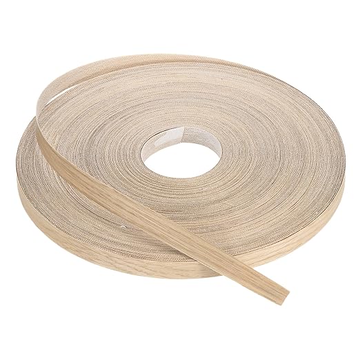 PATIKIL White Oak Edge Banding, 3/4 Inch x 250 ft Wood Veneer Tape Pre-glued Flexible Plywood Edge Banding with Hot Melt Adhesive for Furniture Restoration