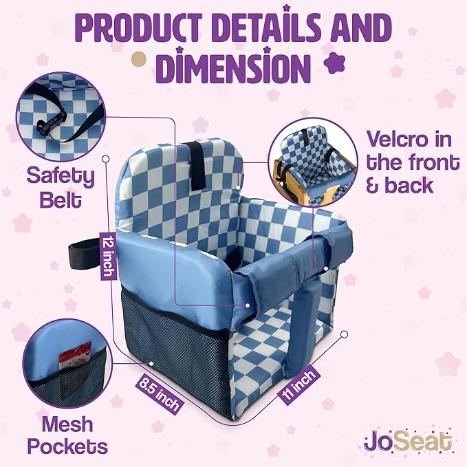 Shopping Cart Cover for Baby, High Chair Cover, Grocery Cart Cover, Cart Seat Cover for Baby, Shopping Cart Seat, Shopping Cart Cover for Baby Girl, Shopping Cart Cover for Baby Boy (Blue Checkered)