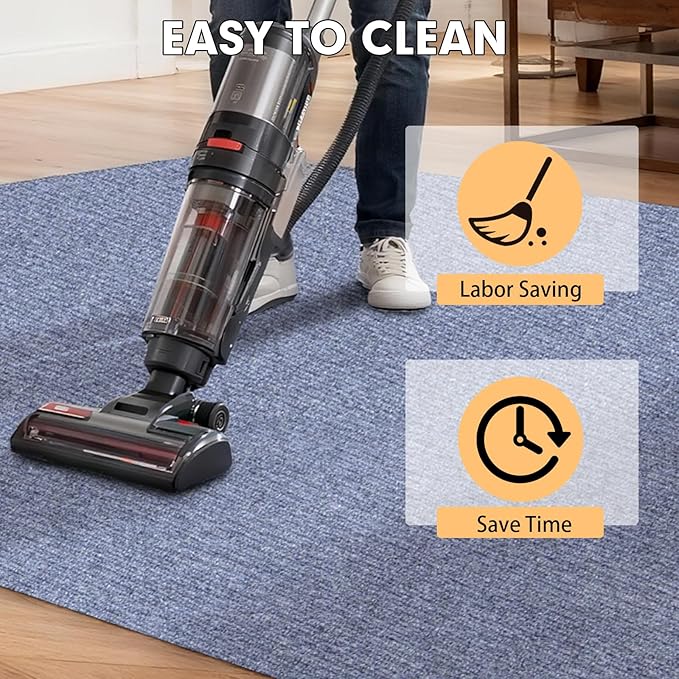 Marine Carpet,6 FT x 18 FT Blue-Gray Indoor Outdoor Carpet 0.2" Thick Boat Carpet with Water-Proof TPE Backing, Non-Slide Outdoor Marine Carpet Roll for Home, Patio, Porch, Deck