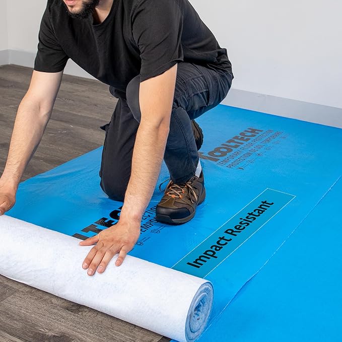 Temporary Floor Protection for Renovation, Painting, Construction - 40" x 90 ft, Covers 1800 sqft