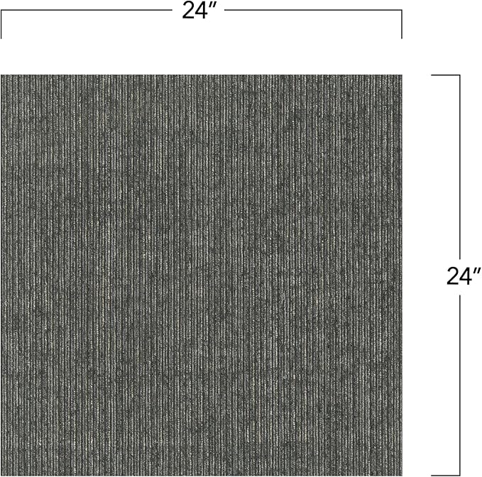 Mohawk Basics 24" x 24" Berber (Loop pile), 0.09" Pile Height, Carpet Tile, PET Fiber, Grey Color, (24 Tiles), (96 sqft/carton)