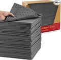 Oil Absorbent Pads | 16"x20" Oil-Only Spill Mat 200-Pack | Industrial Spill Control for Oil & Fuel(32 Gal/Box) | White Absorbing Sheets (absorbs oil & water(16"x20")-32 gal/200pack)