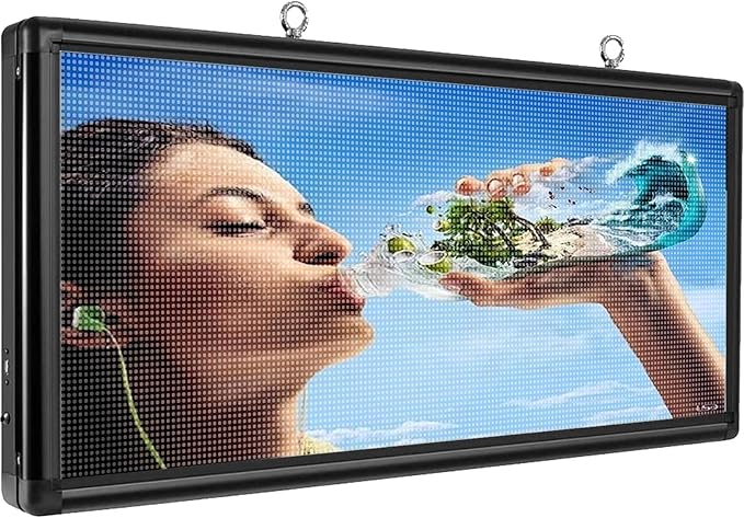 P6 Outdoor LED Sign 40" x 18" Programmable LED Scrolling Message Board with High Resolution Support Texts, Images& Video with Waterproof IP45