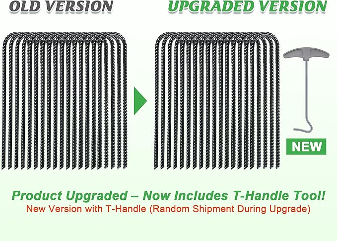 Gtongoko Trampolines Wind Stakes 16 Pack 16 Inch, 0.3 Inch Thick Heavy Duty U Shaped Rebar Tent Stakes Ground Anchors Galvanized Steel Safety Trampoline Anchors for Camping Tents, Soccer Goals