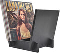 Honygebia Wooden Vinyl Record Holder - Black Solid Oak Wood Record Album Holder, V-Shaped Vinyl Record Storage Racks, Album Holders for Vinyl Records, Shelf for Storing Collection of 40 Premium LPs