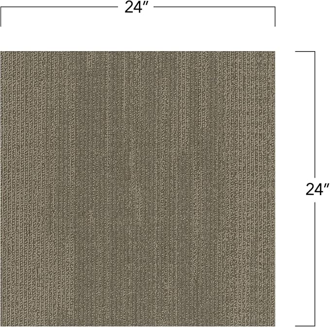Mohawk Elite 24" x 24" Berber (Loop pile), 0.1" Pile Height, Carpet Tile, Nylon Fiber, Falcon Color, (1 Tile)