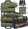 Tool Roll Up Bag, Gifts for Men Dad Husband Him, 1680D Portable Tool Storage for Men, Heavy Duty Tool Organizer with Detachable Pouches&Wrench Roll for Mechanic