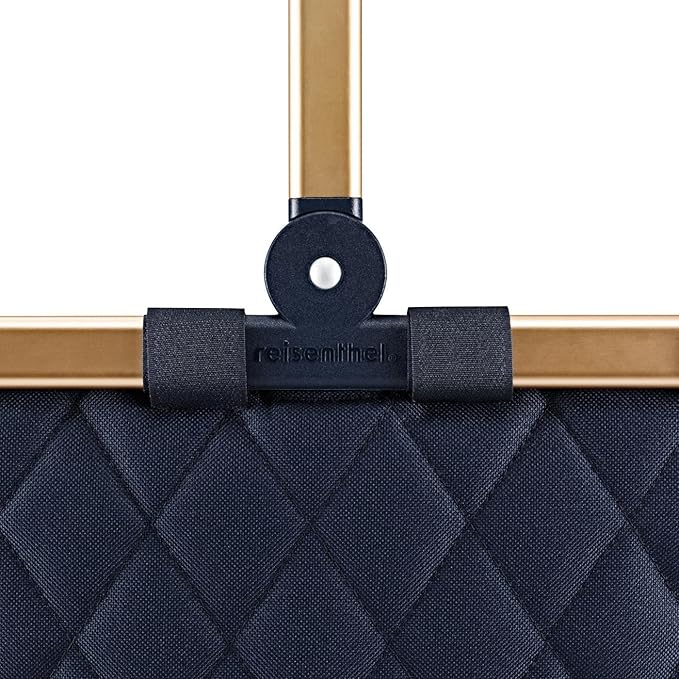 reisenthel carrybag rhombus midnight gold - Sturdy shopping basket with plenty of storage space and practical inner pocket - Elegant and water-repellent design