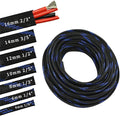 30ft PET Expandable Sleeving Wire Cable Sleeve (1/2", Steel Blue&Black)