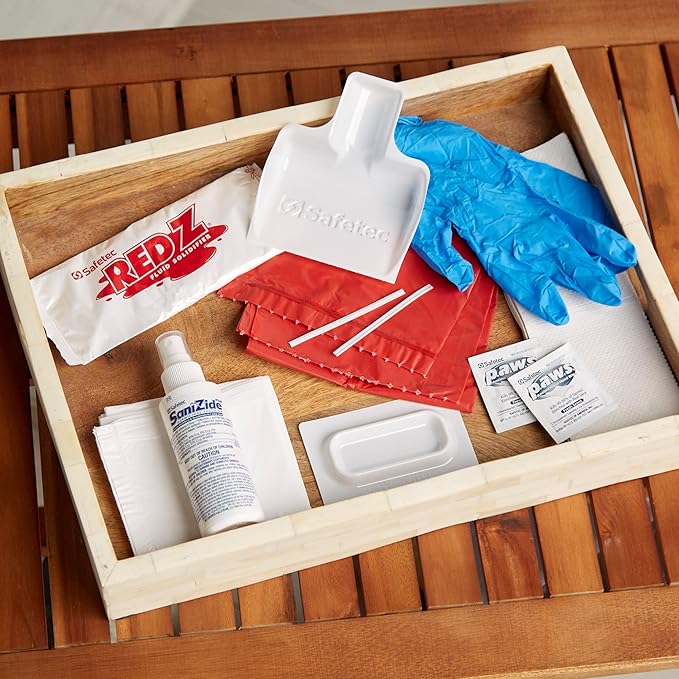 McKesson Bloodborne Pathogen Spill Kit [1 Kit]– Bodily Fluid Clean-Up Pack with Gloves, Hand Wipes, Disinfectant & Fluid Solidifier – First Response Spill Kit for Workplace, School & Medical Use