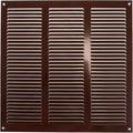 Repa Market 12x12 Inch Air Vent Cover/Brown Galvanized Steel Louvered Grill Cover with Mesh Screen/Wall or Ceiling Vent/Durable Flush Mount HVAC Register for Indoor and Outdoor Ventilation