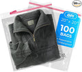 100 Count - 20" x 20" Extra-Large Self Seal Poly Bags with Suffocation Warning, 1.5 Mil, Clear Polybags with Resealable Adhesive Strip for Shipping & Packaging Clothing, T Shirts & Sweaters. GPI
