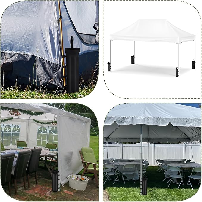 8Pcs Sand Bags for Weight 176LBS Heavy Duty Sandbags for Canopy Legs Pop up Canopy Weight Bags for Tent Outdoor Fixed Advertising Sunshade (Without Sand)
