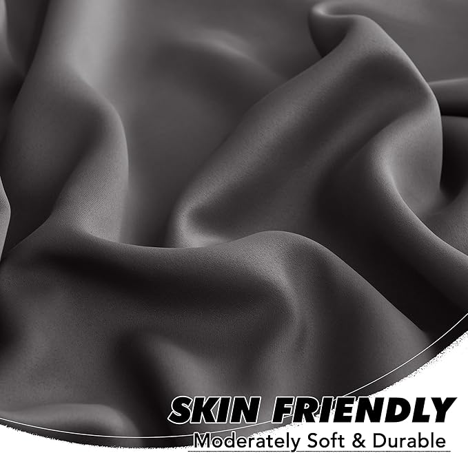 KGORGE 63 inch Curtains 2 Panel Set, Blackout Privacy Thermal Insulation Noise Reducing Grommet Curtain Drapes for Bedroom and Living Room, W52 x L63 inches,Back Tab Rod Pocket, Grey, 2 Panels