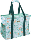 BALEINE Extra Large Utility Tote Bag with Wire Frame for Storage (Spring Stroll, 16.5''x14''x10'')