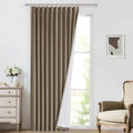 Vision Home Brown Pinch Pleated Full Blackout Curtains Linen Blended 60" Wide Thermal Insulated Window Panels 120 inch for Bedroom Living Room Darkening Pleat Drapes with Hooks Back Tab 60" Wx120 Lx1
