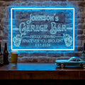 Custom Garage Bar Neon Sign for Man Cave Home Bar Décor, Personalized LED Light Customizable Name Bar Signs Unique Gifts for Men Dad Husband Beer Lover (Multiple Sizes & Colors)