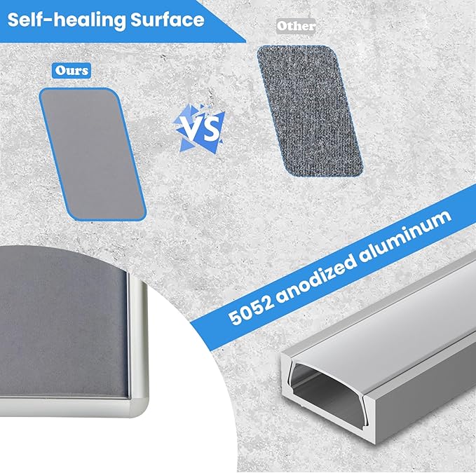 36"x24" Enclosed Bulletin Board with Locking Door, Tamper-Proof Dispaly Case, Aluminium Frame, Outdoor Bulletin Board Weatherproof, Lockable Cork noticeboard for School,Office,etc