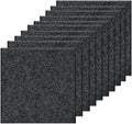Carpet Tiles Peel and Stick, Self Adhesive Carpet Floor Tile 12” x 12”, Dark Grey Soft Padded Flooring Sticker, Home Decor for Bedroom Living Room Office, 10 Tiles per Box, 10 sq ft per Box