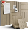 Large Felt Bulletin Board 36"x24" Cork Board Alternative - 6 Pack with 40 Safe Removable Adhesive Tabs, Cork Boards for Walls for Home Office Classroom Pin Board-Earth Brown