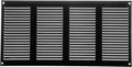 Repa Market Air Vent Cover 16x8 Inch (Outer Dimensions) Black Galvanized Steel Louvered Grill Cover with Mesh Screen/Wall or Ceiling Vent/HVAC Register for Indoor and Outdoor Ventilation