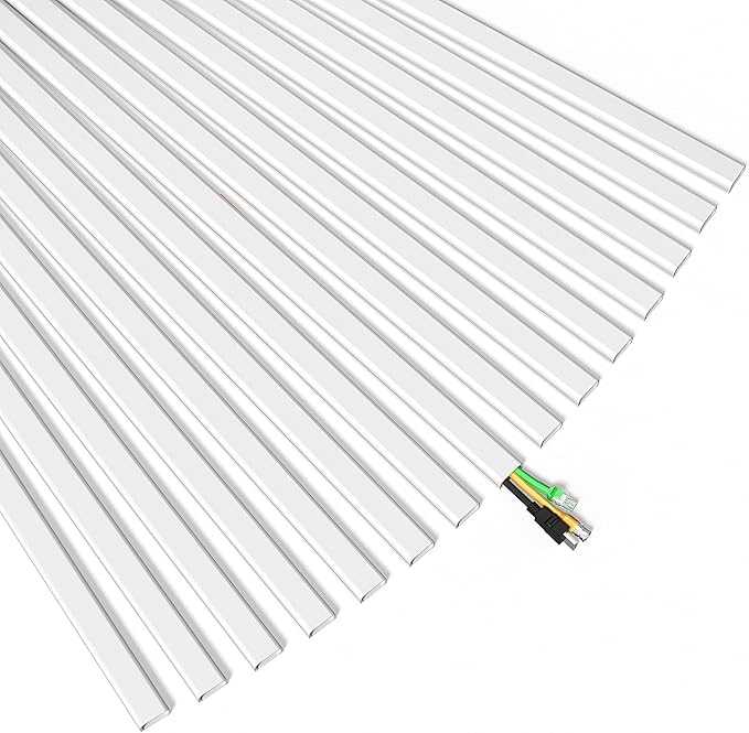 Delamu 236in Cord Hider, Cord Covers for 2-3 Wires on Wall, Premium TV Cable Hider, Paintable Wire Hiders Wire Covers for Cords on Wall, Easier Setup Cable Cover Raceway, W0.94 H0.47in, White