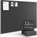 Large Felt Bulletin Board 35x47 Inch, 12pcs Peel and Stick Felt Wall Tiles Modern Push Pin Board for Wall Organization