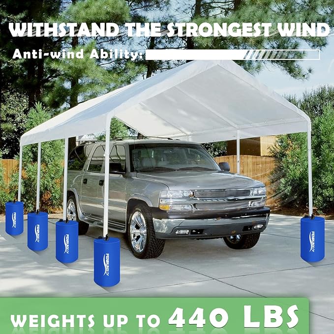 Canopy Water Weight Bag,440 LBS Heavy Duty Tent Weights Set of 8 Leg Weights for Pop Up Canopy,Tent,Gazebo,Carport,Blue