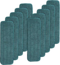 Replacement Mop Pads Fit for Rubbermaid Commercial 18" and 17" Mop - 10 Pack Wet & Dry Commercial Cleaning Reusable Refills Fit for Any Microfiber Flat System 18" and 17" - Green