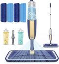 Spray Mops for Floor Cleaning: MEXERRIS Wet Mops with Sprayer for Hardwood Wood Tile Laminate Vinyl - Home Commercial Flat Mop with 4 Washable Pads for Swiffer Powermop & 2 Refillable Bottles