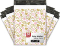 12x15 (50) Pink and Gold Hearts Valentine's Day Designer Poly Mailers Waterproof Self Sealing Tear Resistant Polymailers Large Shipping Envelopes Premium Printed Bags For Small Businesses