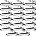 20 Pack 100W UFO Led High Bay Light Fixture,5000K Daylight Commercial Shop Bay Lighting,120VAC,15000LM,[450W MH/HPS Equiv.] US Plug Area Lighting for Warehouse/Barn/Gym/Factory/Workshop