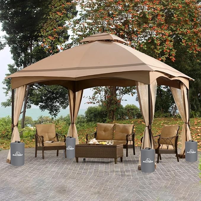 Canopy Water Weight Bag,88 LBS Water Tent Weights Set of 4 Leg Weights for Pop Up Canopy,Canopies,Tent,Gazebo,Gray