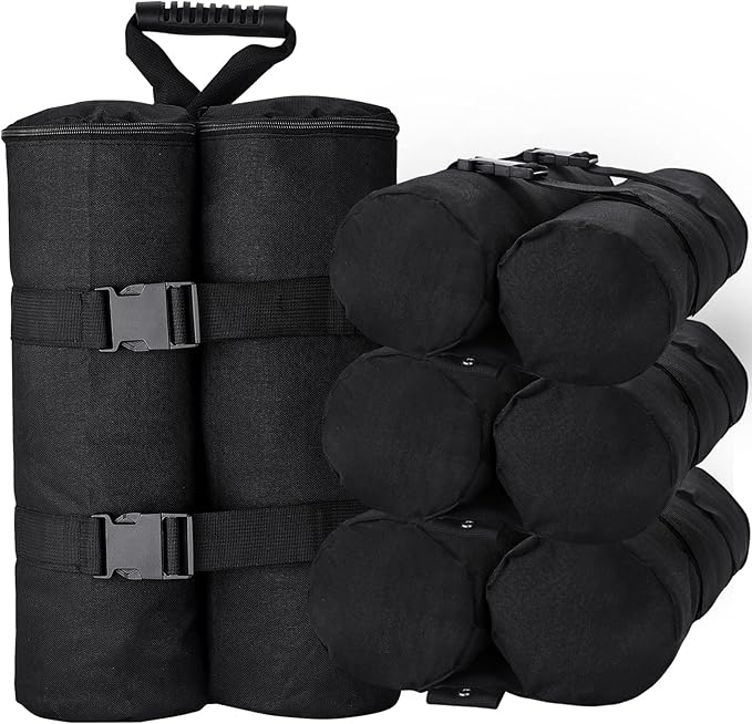 Extra Large Canopy Weight Bags(320 lbs) Set of 4, Heavy Duty Leg Gazebo Extra Large Weights Sand Bags for Pop up Canopy Tent, Instant Outdoor Sun Shelter, Patio Umbrella