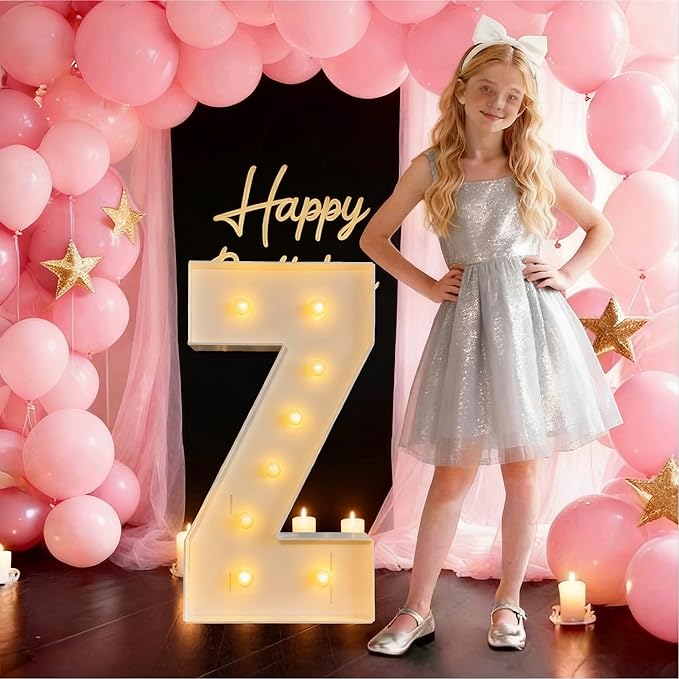 3FT/36 Inch Marquee Light up letters with Warm Lights,White Marquee letter A-Z for Birthday Party Large Mosaic Frame Letter Cardboard Pre-Cut Foam Board Sign Diy Decorations Anniversary (Z)