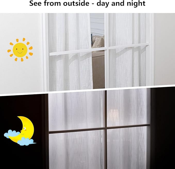 MYSKY HOME 90 Inch Curtains for Sliding Glass Door Windows, Living Room Decoration Cotton Drapes Pinch Pleated Soft Comfortable Touch Farmhouse Country Patio Treatment Set, 40" Wide, Natural, 2 Panels