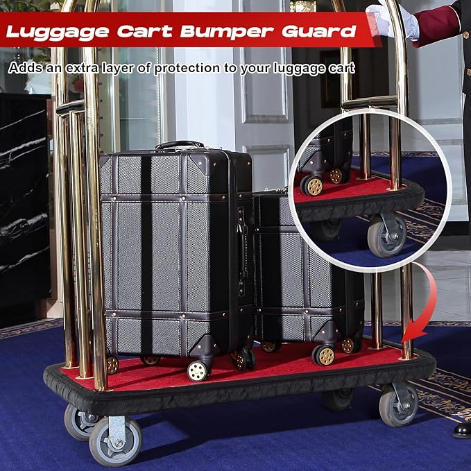 Bellman Cart Bumper Guard and Wall Protector Hotel Luggage Cart Bumper Collision Protector Cover for Airport & Travel Accessory Indoor & Outdoor Use(Medium)
