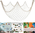80x40 Inch Fishing Net Decor, 3mm Beige Natural Cotton Large Decorative Fish Netting Table Runner, Wall Ceiling Halloween Party Decorations for Pirate Under The Sea Nautical Mermaid Themed Party