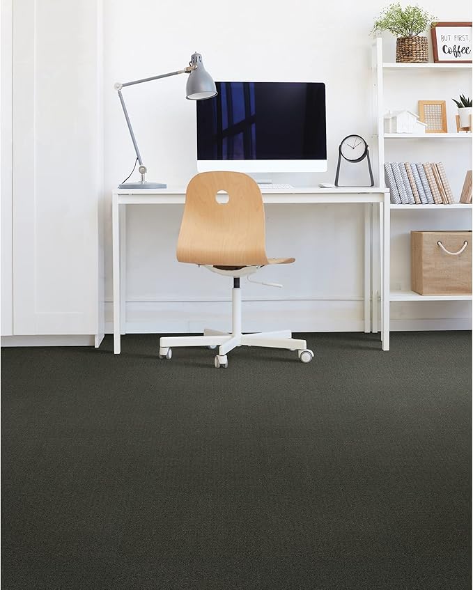 Mohawk Advance 24" x 24" Berber (Loop pile), 0.11" Pile Height, Carpet Tile, Nylon Fiber, Deep Water Color, (24 Tiles), (96 sqft/carton)