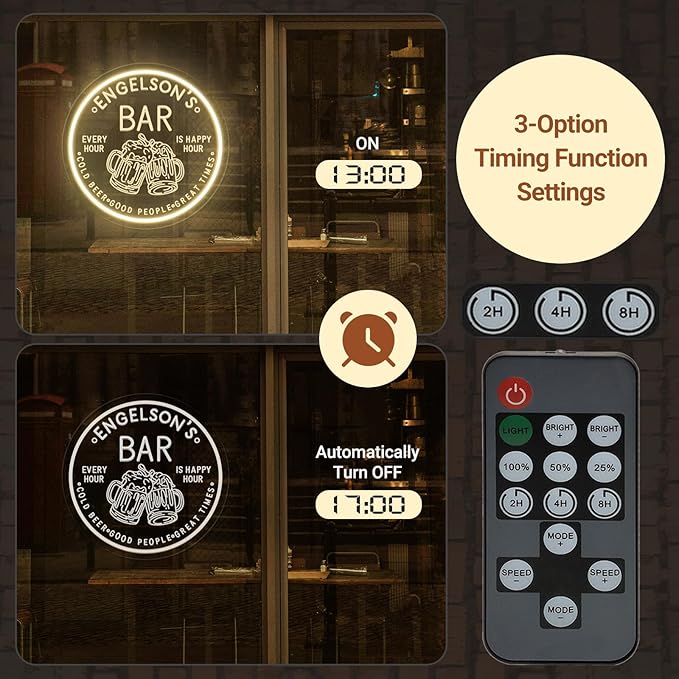 Custom Neon Bar Signs for Home Bar, Handmade Dimmable Personalized Bar Signs, Durable Neon Beer Signs for Man Cave, Bar Led Light Up Sign For Men Dad Gift Business