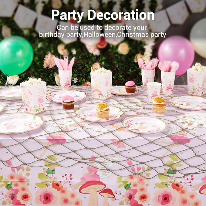 3 Pack Fish Net Decorations - 80x40'' Brown Decorative Fishing Nets Wall Decor Table Runner Ceiling Net, 3mm Natural Cotton Fish Netting for Pirate Under The Sea Nautical Beach Theme Party Decorations